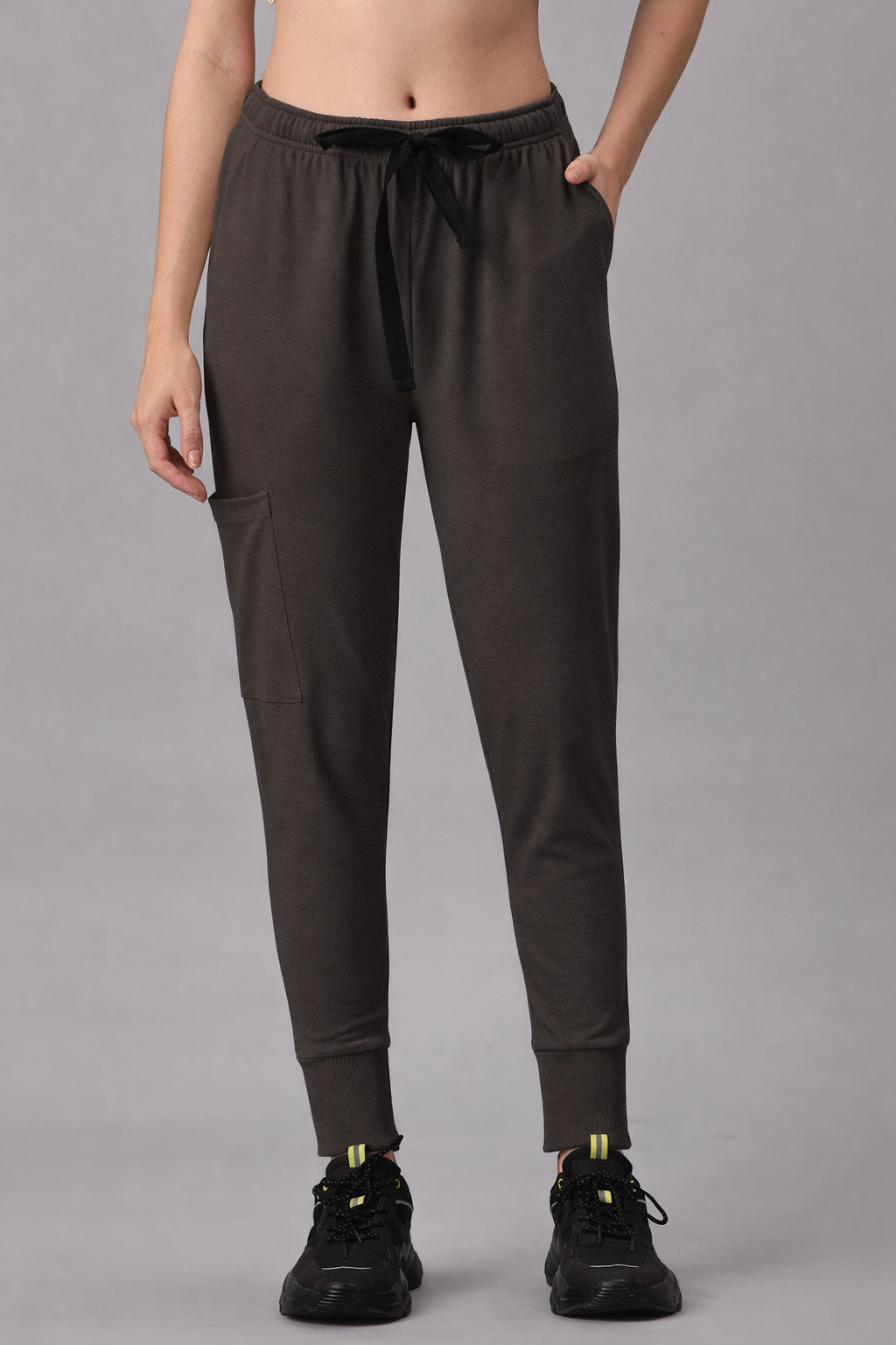 MedFa Dri-Fit Jogger Scrubs Suit-(Womens) (Dark Brown)