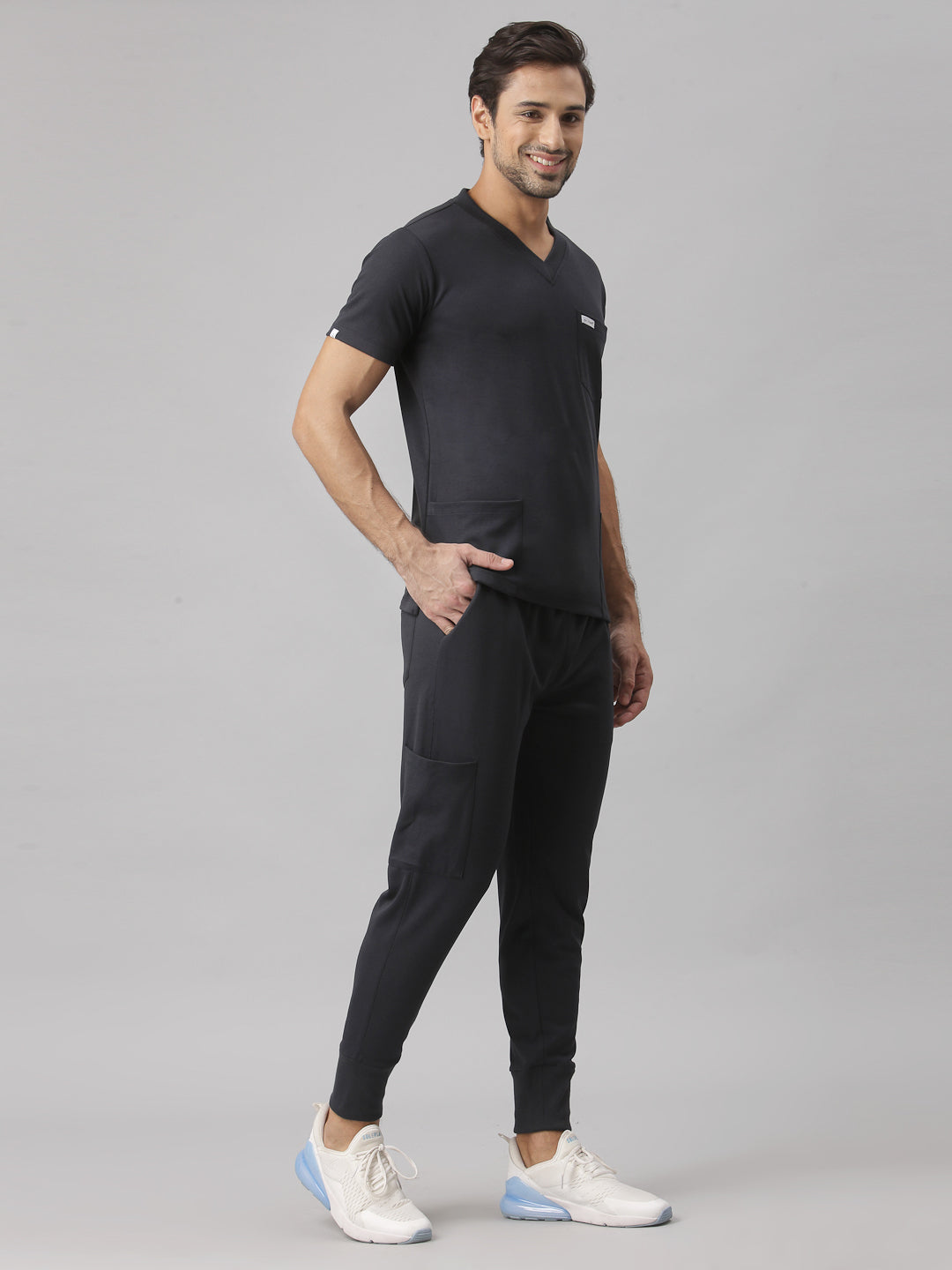 MedFa Dri-Fit Jogger Scrubs Suit-(Mens) (Graphite)