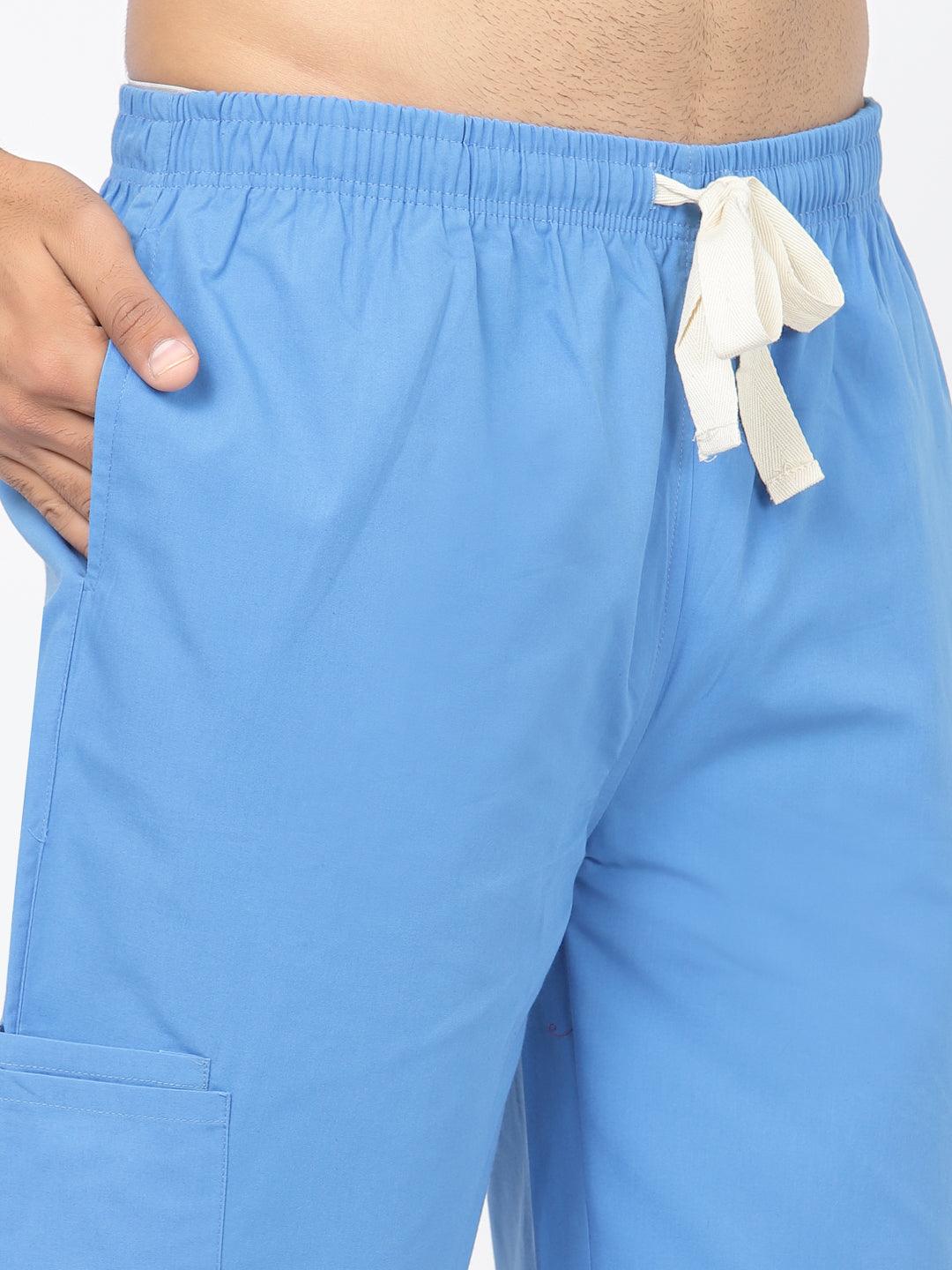 Essentail Scrub - (Ceil Blue) (Men's) - TheMedfa