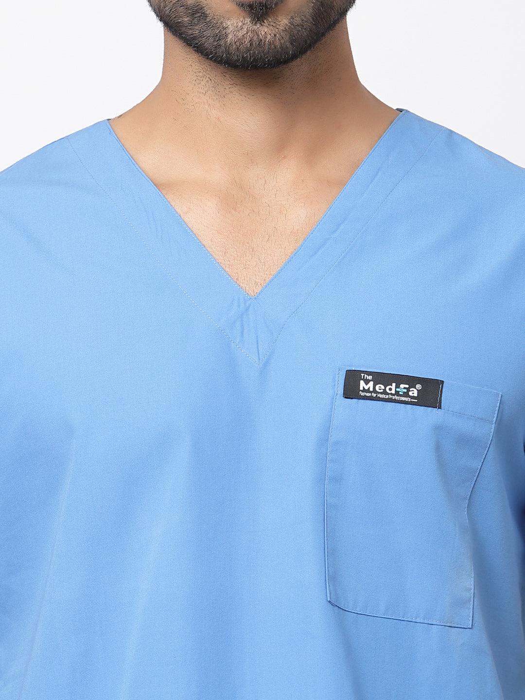 Essentail Scrub - (Ceil Blue) (Men's) - TheMedfa