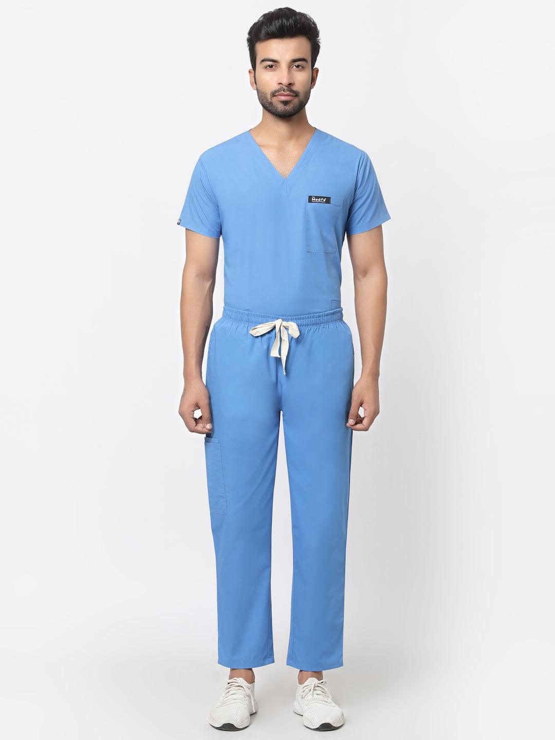 Essentail Scrub - (Ceil Blue) (Men's) - TheMedfa