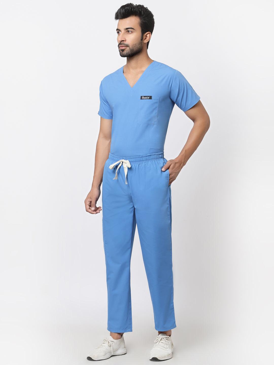 Essentail Scrub - (Ceil Blue) (Men's) - TheMedfa