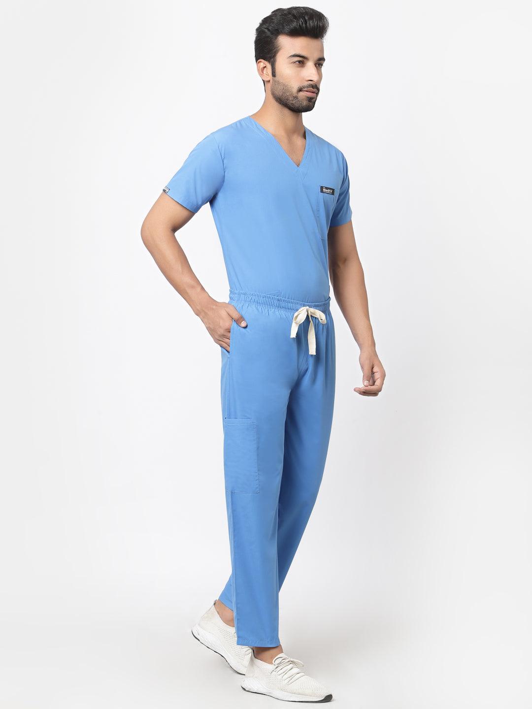 Essentail Scrub - (Ceil Blue) (Men's) - TheMedfa