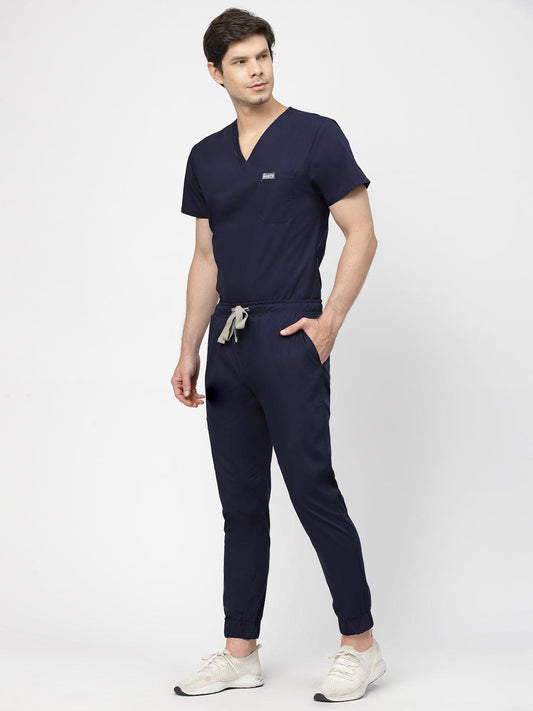 Classic Jogger Pant Scrub - (Navy Blue) (Men's) - TheMedfa