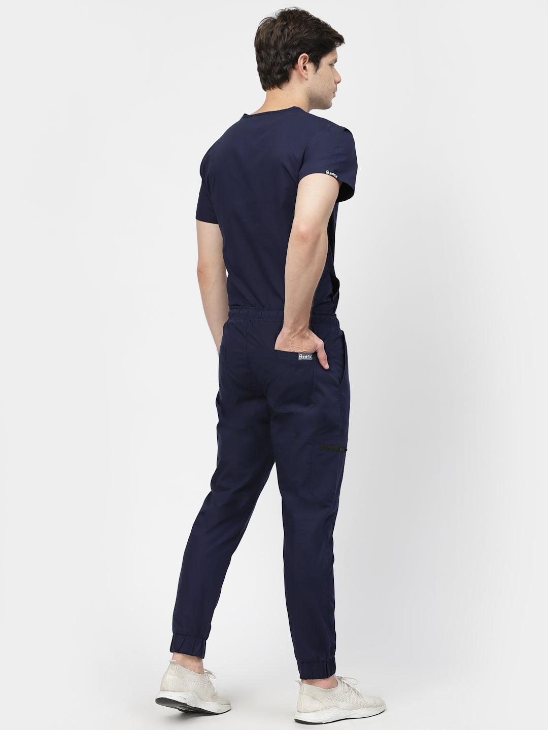 Classic Jogger Pant Scrub - (Navy Blue) (Men's) - TheMedfa