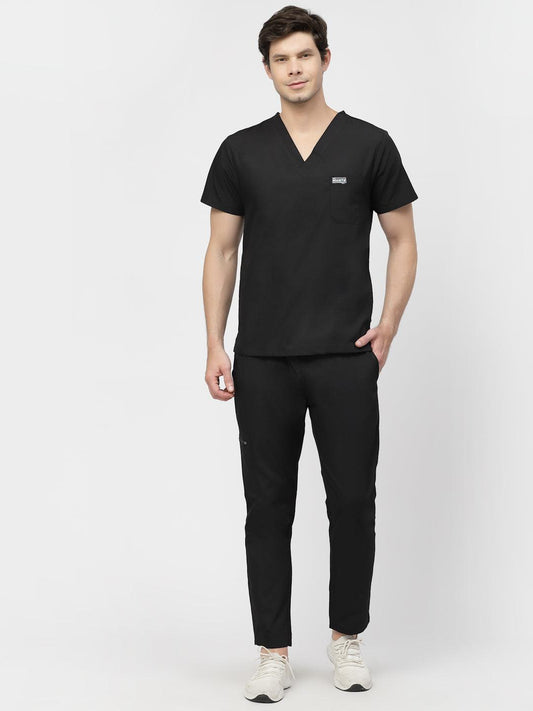 Classic Straight Pant Scrub - (Black) (Men's) - TheMedfa