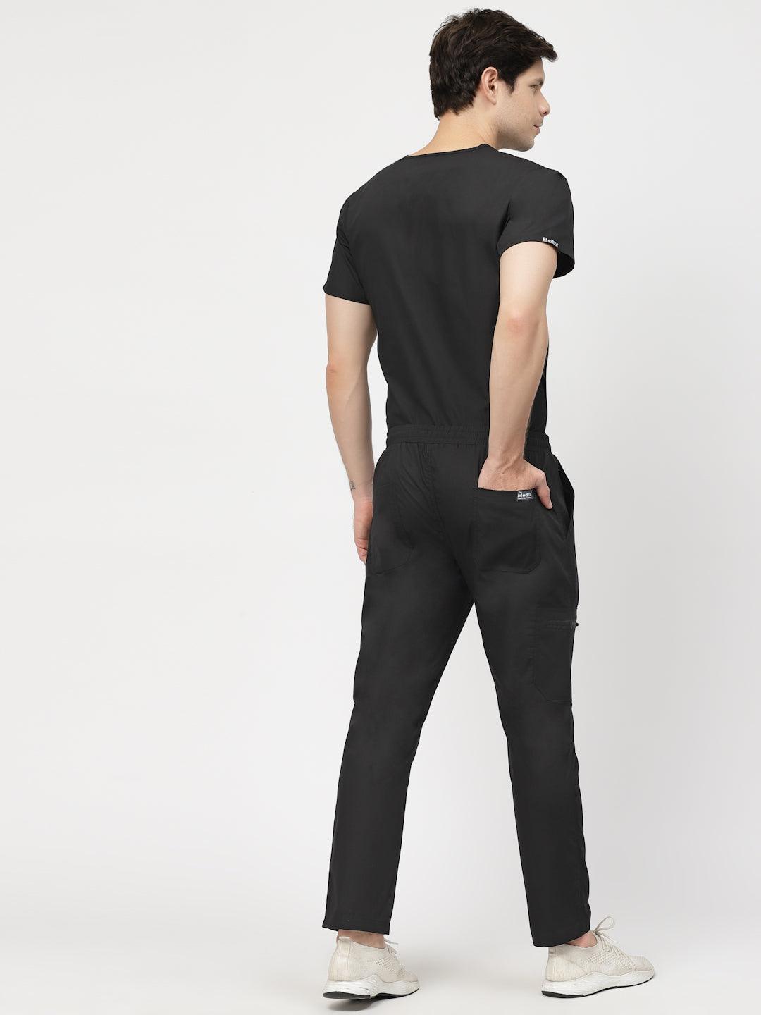 Classic Straight Pant Scrub - (Black) (Men's) - TheMedfa