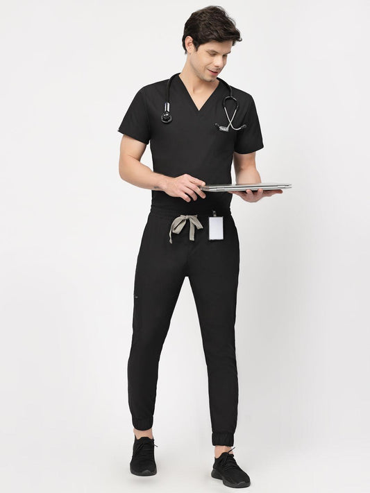 Classic Jogger Pant Scrub - (Black) (Men's) - TheMedfa