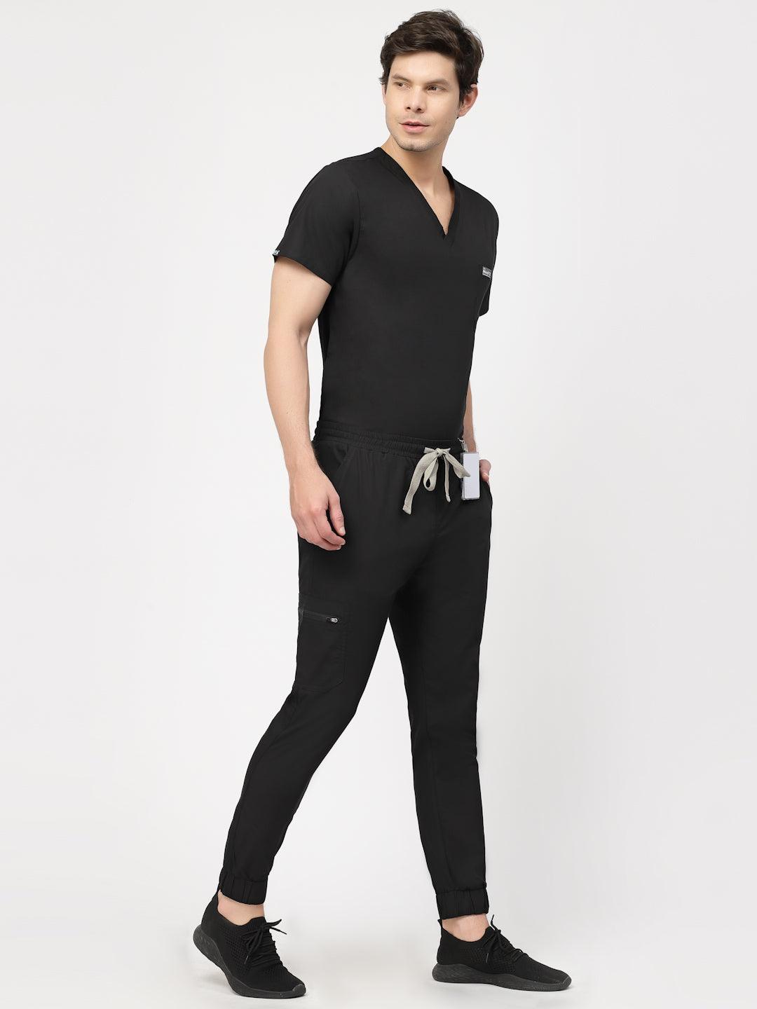 Classic Jogger Pant Scrub - (Black) (Men's) - TheMedfa
