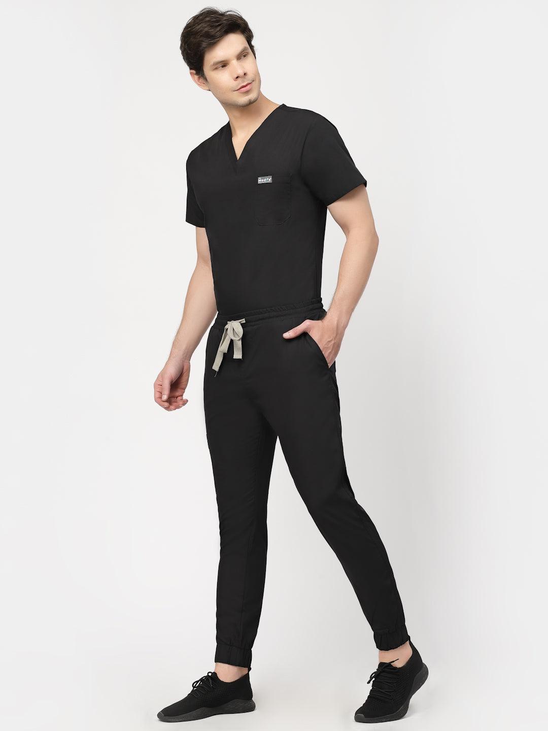 Classic Jogger Pant Scrub - (Black) (Men's) - TheMedfa