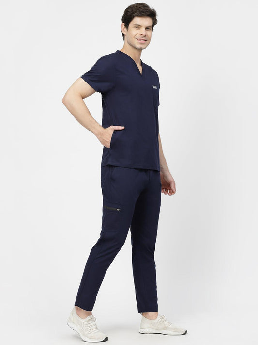 Classic Straight Pant Scrub - (Navy Blue) (Men's) - TheMedfa