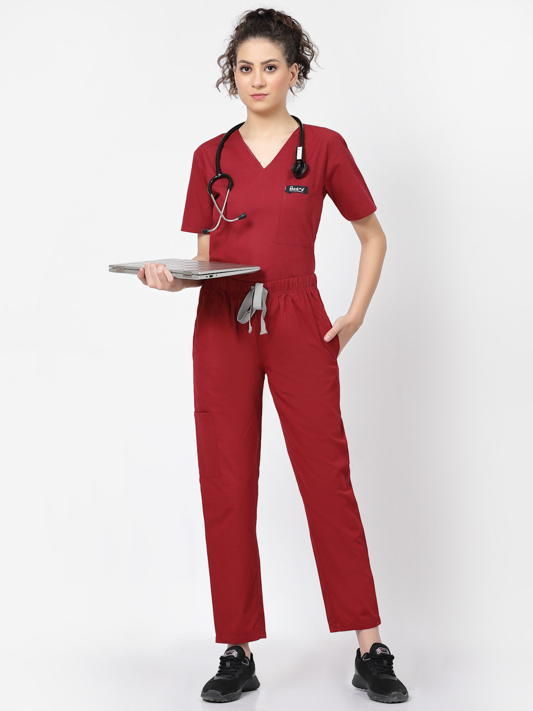 Essential Scrub - (Burgundy) (Women's) - TheMedfa