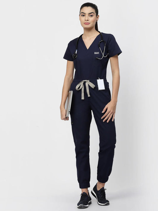 Classic Jogger Pant Scrub - (Navy Blue) (Women's) - TheMedfa