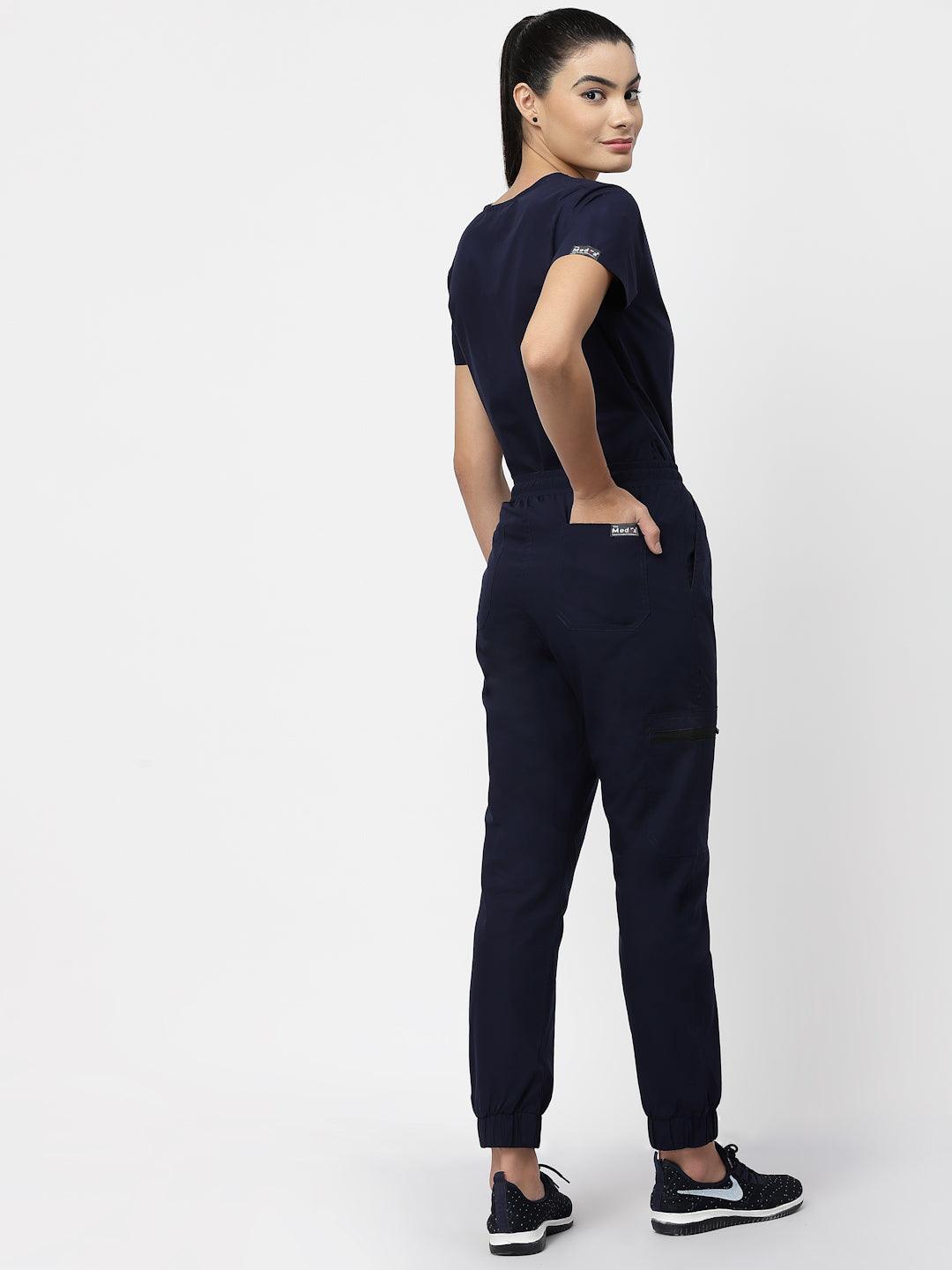 Classic Jogger Pant Scrub - (Navy Blue) (Women's) - TheMedfa
