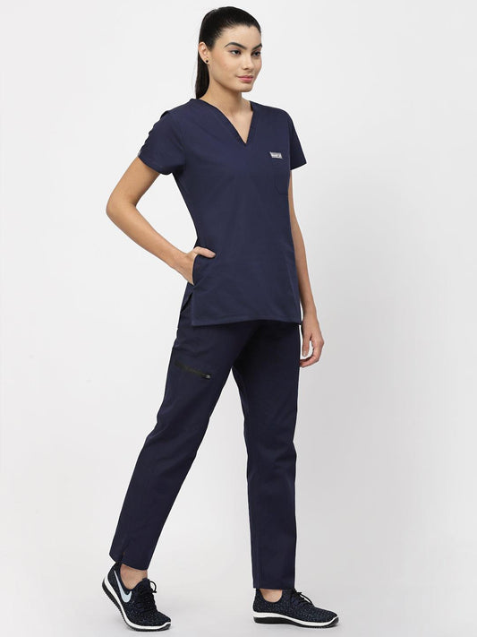 Classic Straight Pant Scrub - (Navy Blue) (Women's) - TheMedfa