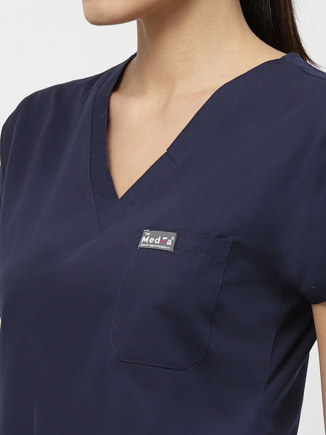 Classic Straight Pant Scrub - (Navy Blue) (Women's) - TheMedfa
