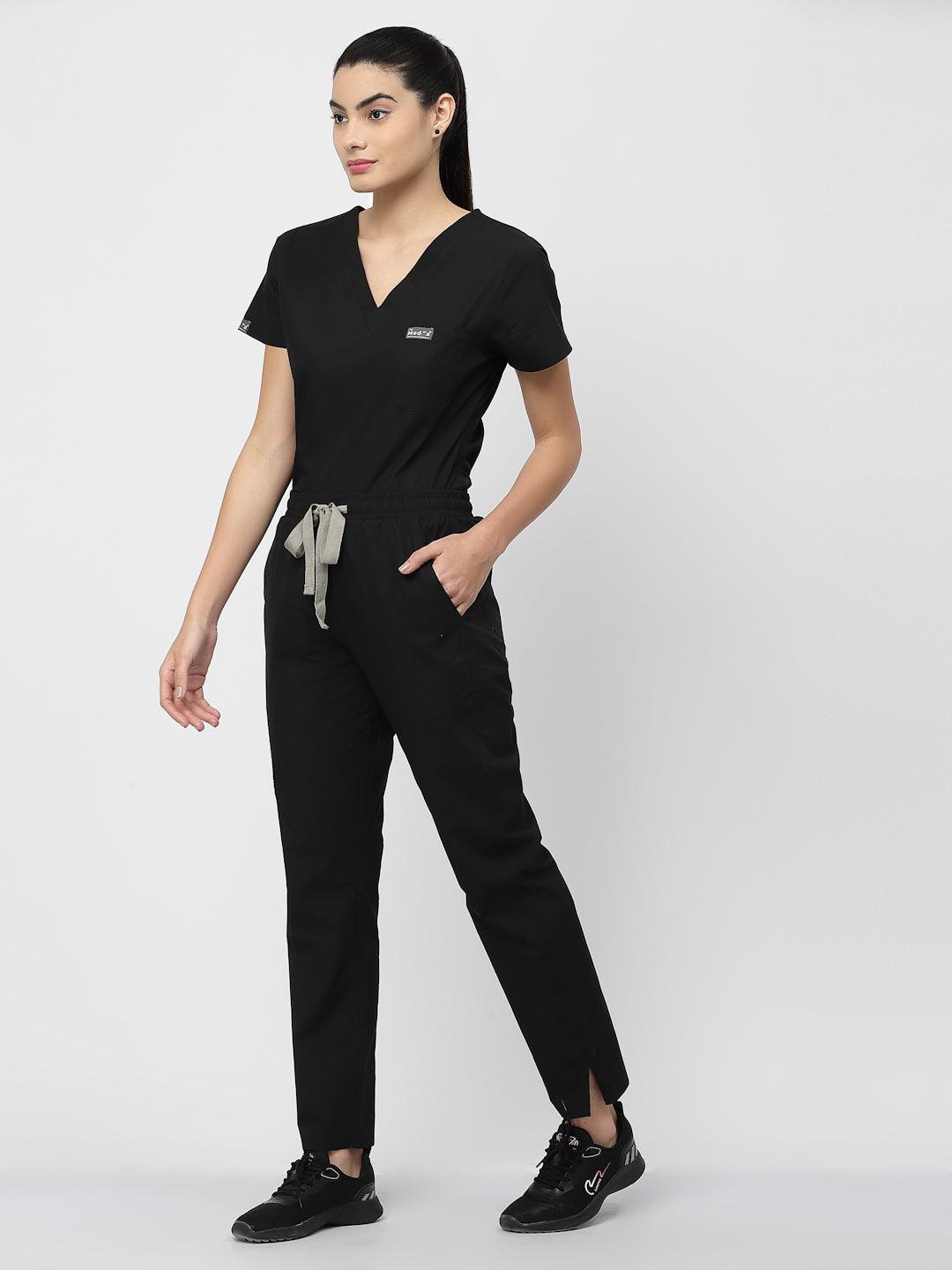 Classic Straight Pant Scrub - (Black) (Women's) - TheMedfa