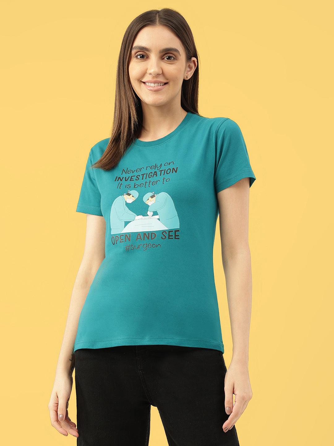 Never Rely On Investigation- Womens T-Shirt - TheMedfa