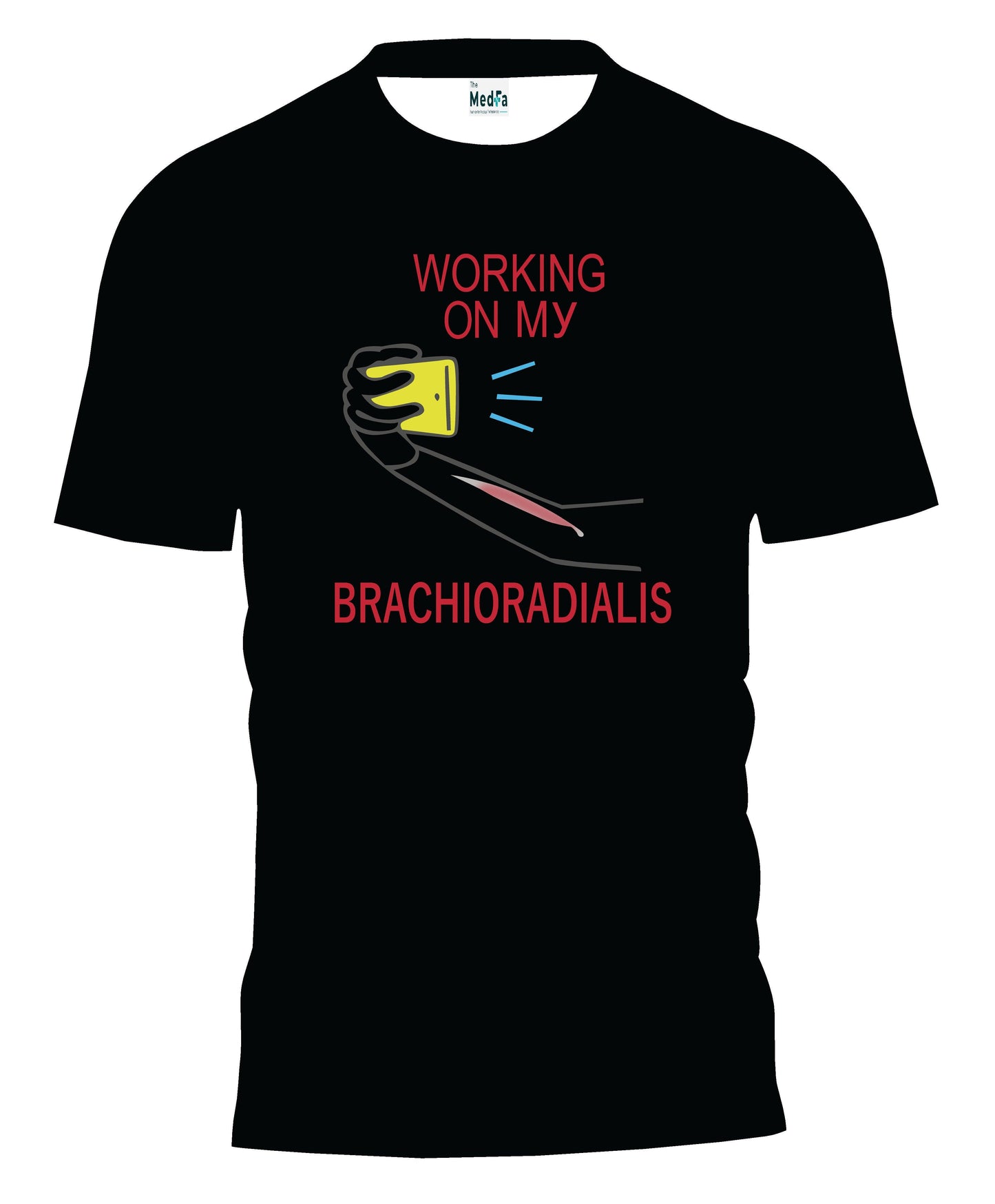 Working on my brachioradialis - Mens T-Shirt - TheMedfa