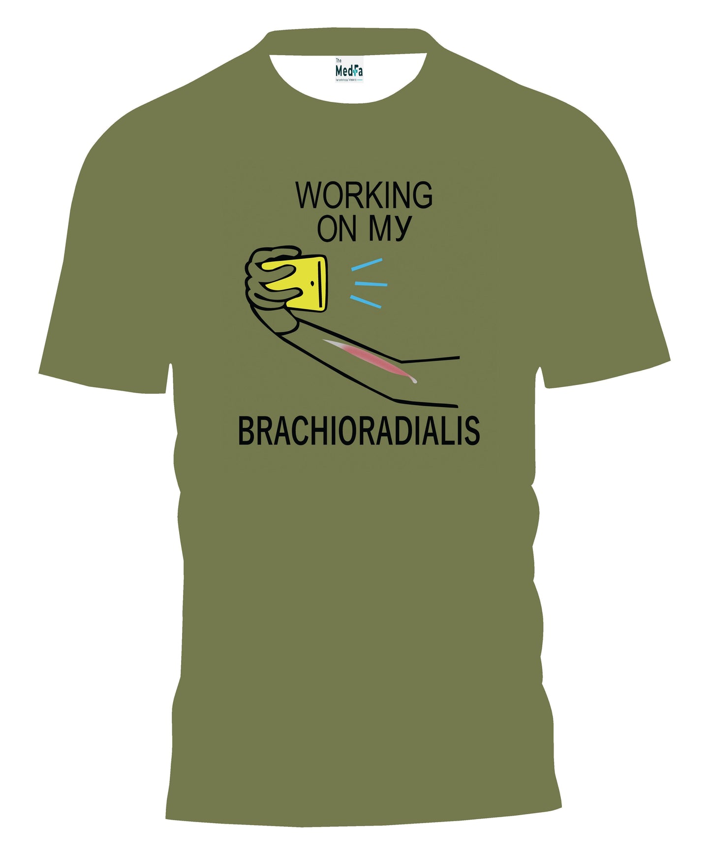 Working on my brachioradialis - Mens T-Shirt - TheMedfa