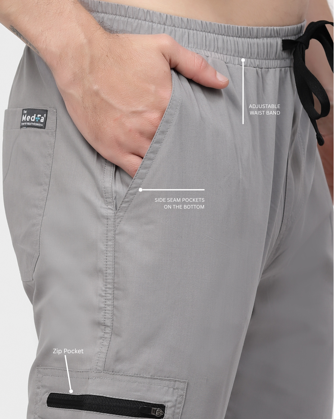 Classic Straight Pant Scrub Suit - (Graphite) (Men's)