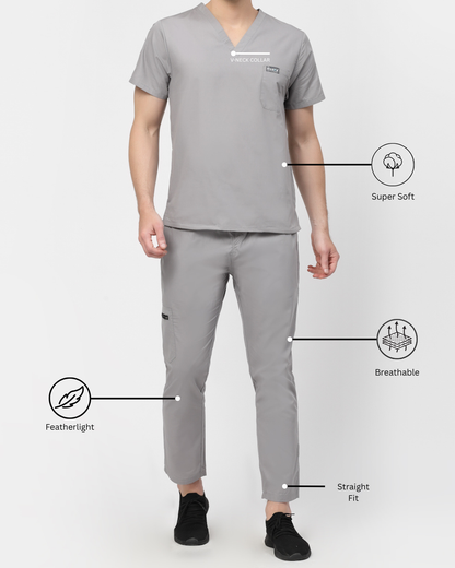Classic Straight Pant Scrub Suit - (Graphite) (Men's)