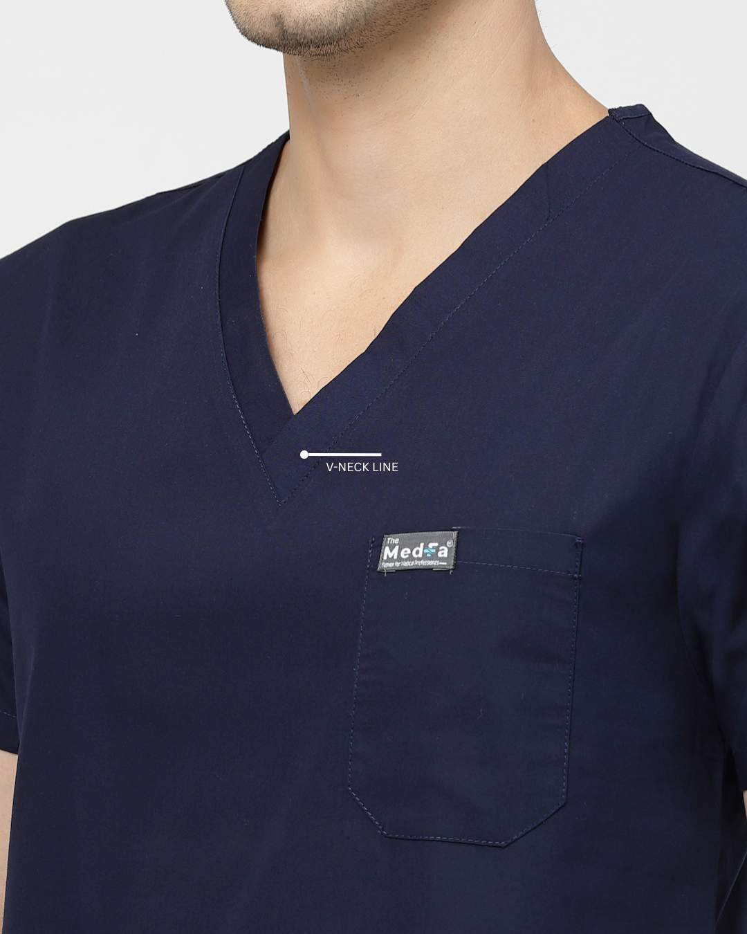 Classic Straight Pant Scrub Suit - (Navy Blue) (Men's)