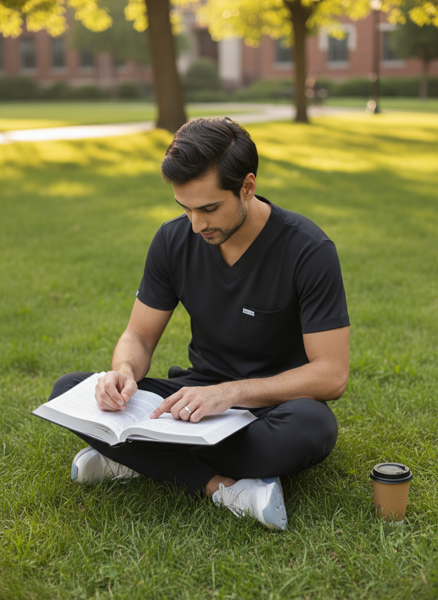 MedFa Dri-Fit Jogger Scrubs Suit-(Mens) (Graphite)