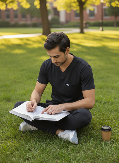 MedFa Dri-Fit Jogger Scrubs Suit-(Mens) (Graphite)