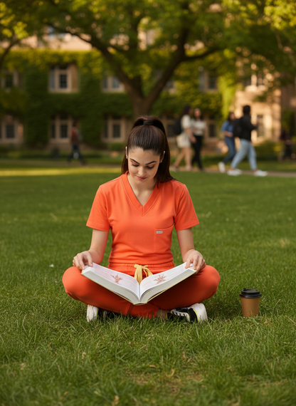 MedFa Dri-Fit Jogger Scrubs Suit-(Womens) (Coral)