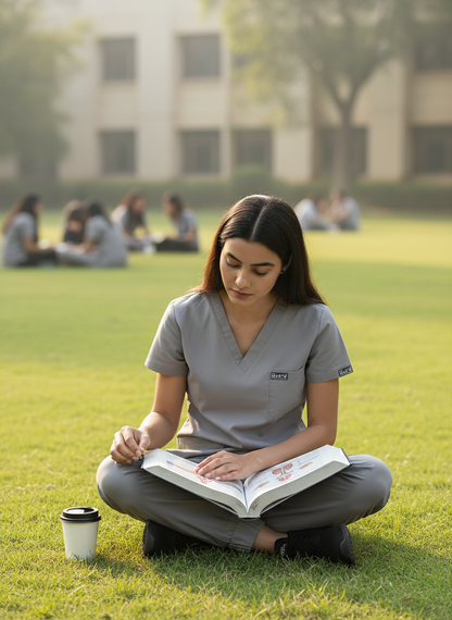 طقم ملابس رياضية كلاسيكي - (رمادي داكن) (نسائي)