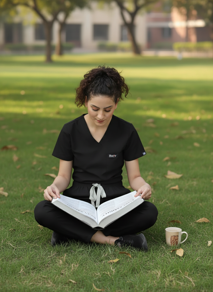 Essential Scrub Suit - (Black) (Women's)