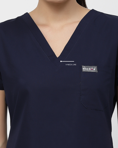 Classic Jogger Pant Scrub Suit - (Navy Blue) (Women's)