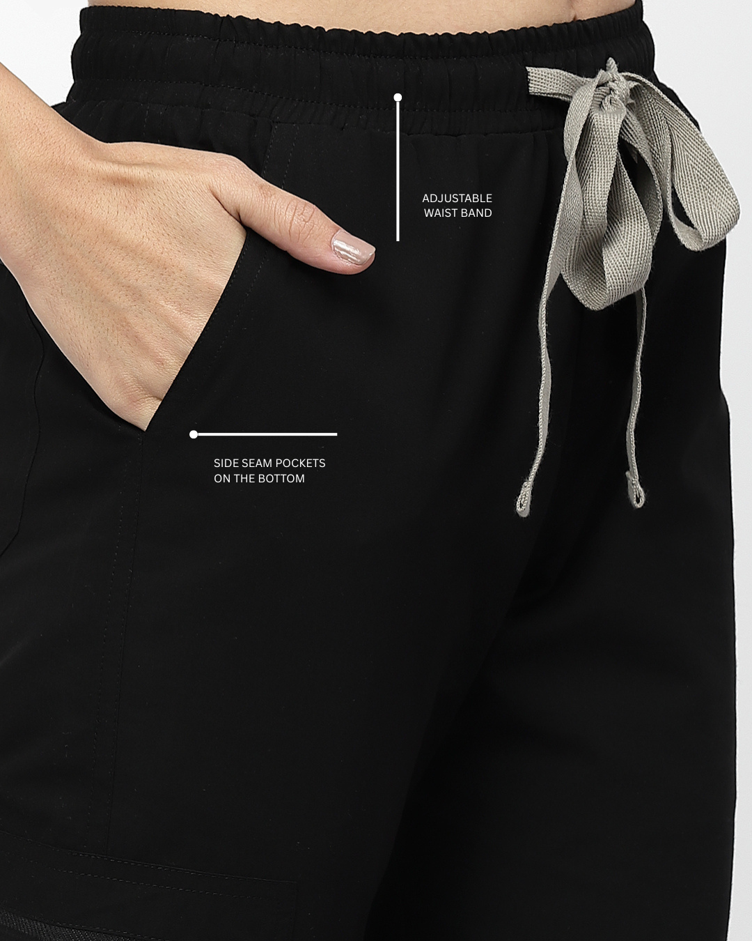 Classic Jogger Pant Scrub Suit - (Black) (Women's)