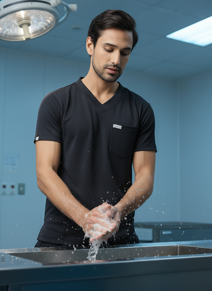 MedFa Dri-Fit Jogger Scrubs Suit-(Mens) (Graphite)