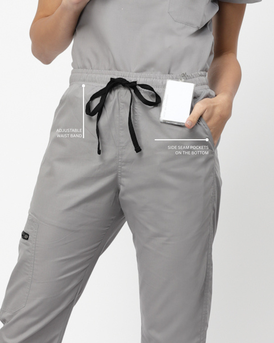 Classic Straight Pant Scrub Suit - (Graphite) (Women's)