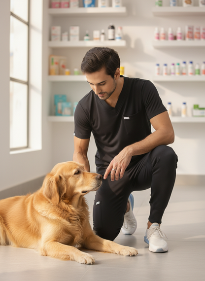 MedFa Dri-Fit Jogger Scrubs Suit-(Mens) (Graphite)