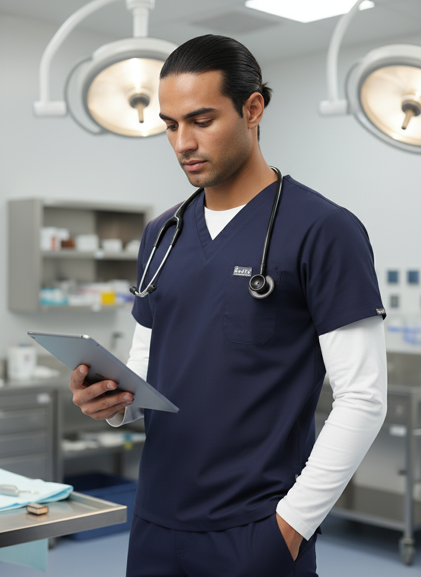 طقم بنطال رياضي كلاسيكي - (أزرق داكن) (رجالي)