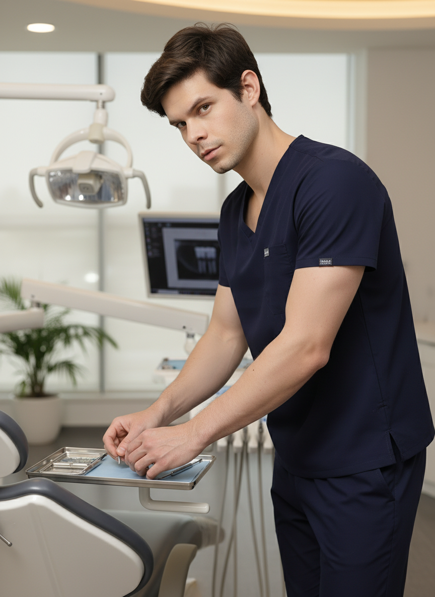 طقم بنطال رياضي كلاسيكي - (أزرق داكن) (رجالي)