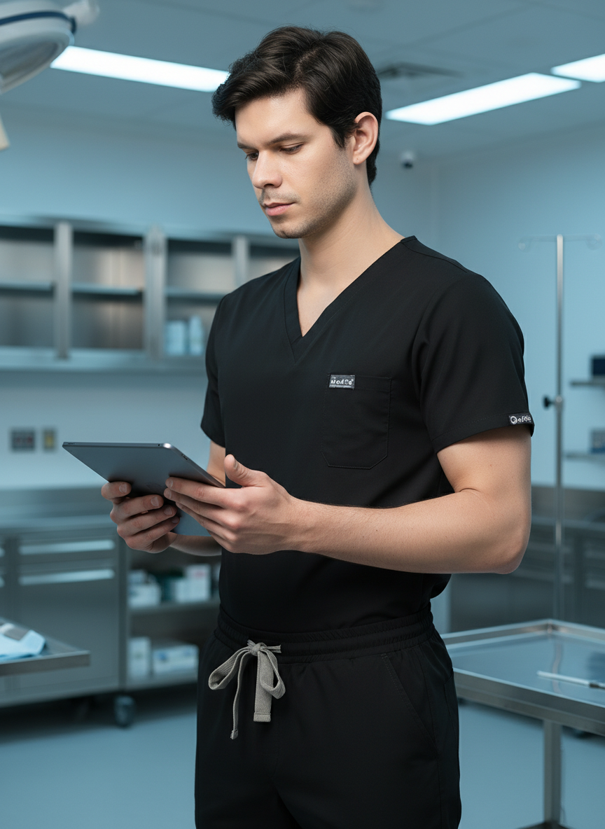 طقم بنطال رياضي كلاسيكي - (أسود) (رجالي)