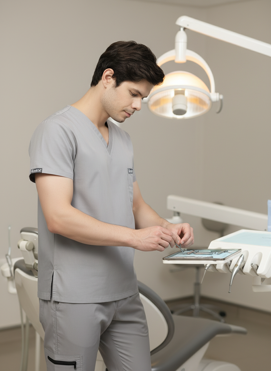 طقم بنطال رياضي كلاسيكي - (رمادي داكن) (رجالي)