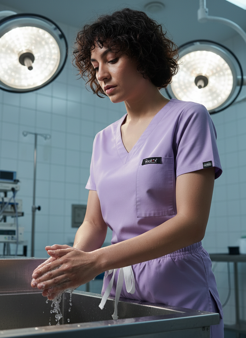 بدلة طبية أساسية - (أرجواني فاتح) (نسائية)