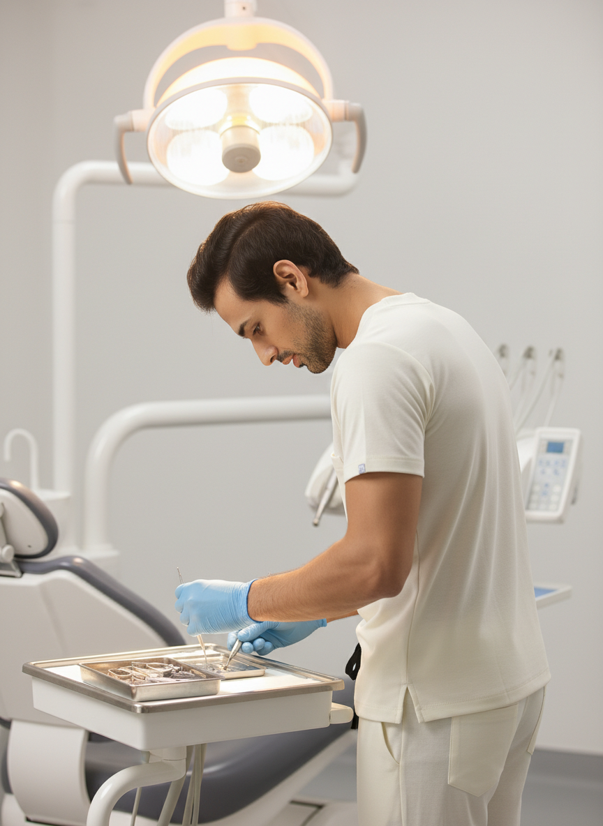 MedFa Dri-Fit Jogger Scrubs Suit-(Mens) (Stone)