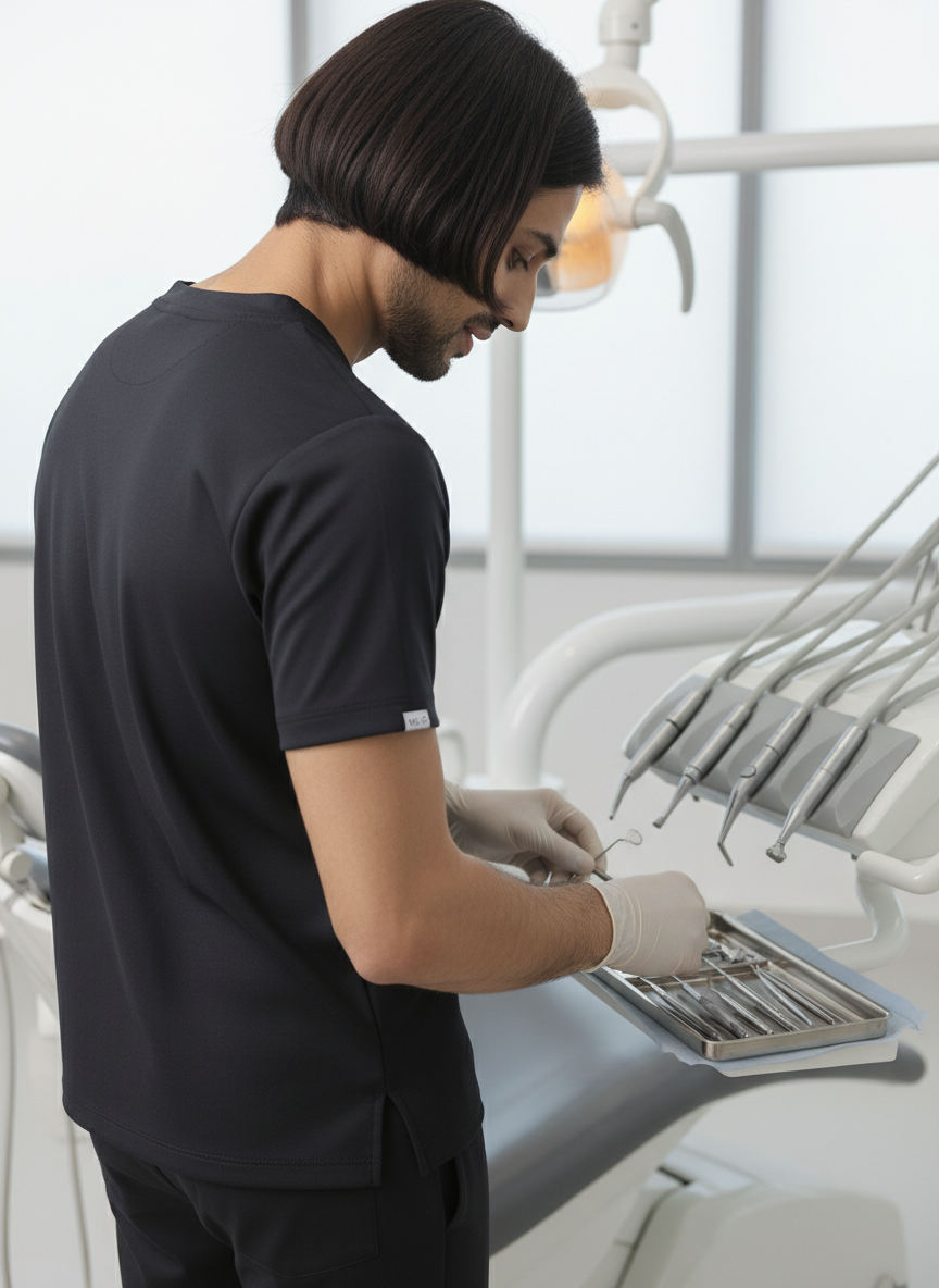 MedFa Dri-Fit Jogger Scrubs Suit-(Mens) (Graphite)