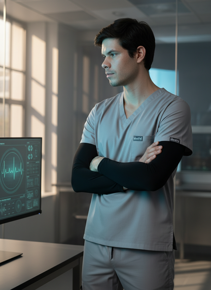 طقم بنطال رياضي كلاسيكي - (رمادي داكن) (رجالي)