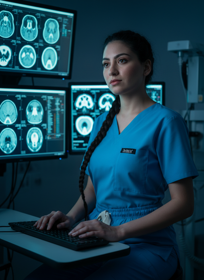 بدلة طبية أساسية - (أزرق سماوي) (نسائية)