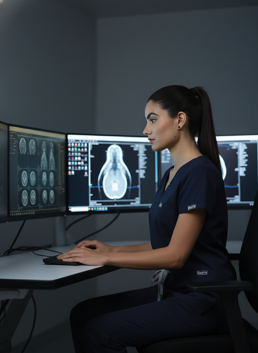 بدلة طبية كلاسيكية ببنطال مستقيم - (أزرق داكن) (نسائية)