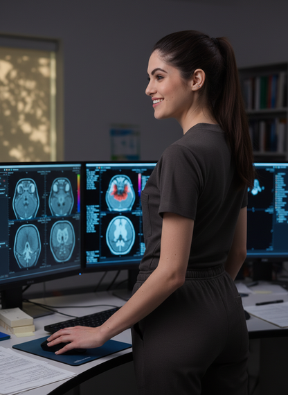 MedFa Dri-Fit Jogger Scrubs Suit-(Womens) (Mocha Brown)