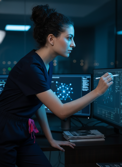 بدلة طبية أساسية - (كحلي) (نسائية)