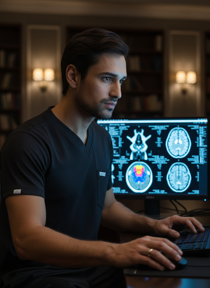 MedFa Dri-Fit Jogger Scrubs Suit-(Mens) (Graphite)